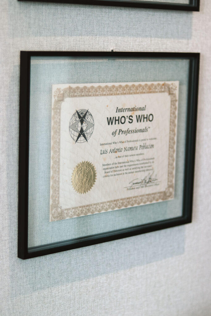 Imagem de certificados do Luis Namura